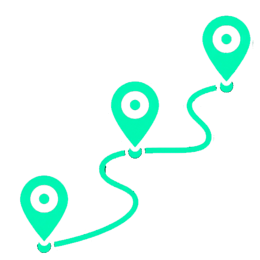 Rota otimizada no mapa